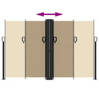 Tenda da Sole Laterale Retrattile Beige 160x1200 cm