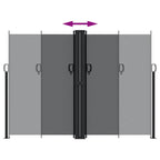 Tenda da Sole Laterale Retrattile Nera 180x1200 cm
