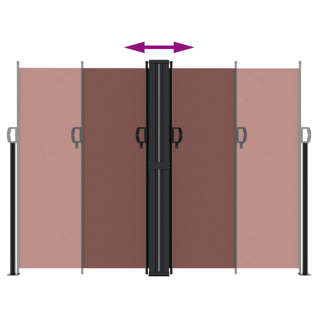 Tenda da Sole Laterale Retrattile Marrone 180x1200 cm