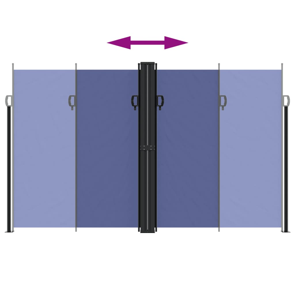 Tenda da Sole Laterale Retrattile Blu 200x1200 cm