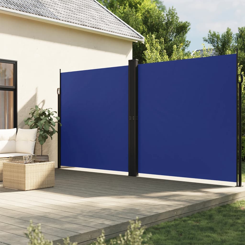 Tenda da Sole Laterale Retrattile Blu 220x1200 cm