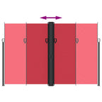 Tenda da Sole Laterale Retrattile Rossa 220x1200 cm