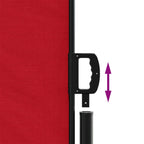 Tenda da Sole Laterale Retrattile Rossa 220x1200 cm