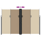 Tenda da Sole Laterale Retrattile Tortora 220x1200 cm