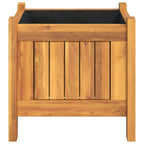 Fioriera Giardino con Rivestimento 31x31x30 cm Massello Acacia
