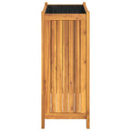 Fioriera Giardino con Rivestimento 54x31x75 cm Massello Acacia