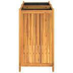 Fioriera Giardino con Rivestimento 84x42x75 cm Massello Acacia