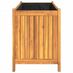 Fioriera Giardino con Rivestimento 99,5x38x50cm Massello Acacia