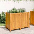 Fioriera Giardino con Rivestimento 100x50x75 cm Massello Acacia