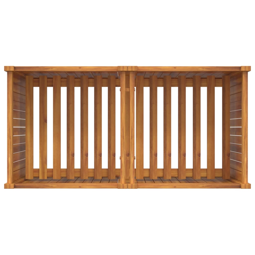 Fioriera Giardino con Rivestimento 100x50x75 cm Massello Acacia