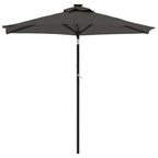 Ombrellone Giardino con Palo in Acciaio Antracite 225x225x212cm