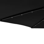 Ombrellone Giardino con LED Palo Acciaio Nero 225x225x212 cm