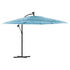 Ombrellone Giardino con Palo in Acciaio Blu 246x246x230 cm