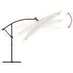 Ombrellone Giardino con Palo in Acciaio Bianco 246x246x230 cm