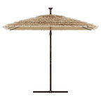 Ombrellone Giardino con Palo in Acciaio Marrone 290x290x238 cm