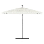 Ombrellone Giardino con Palo in Acciaio Bianco 290x290x238 cm