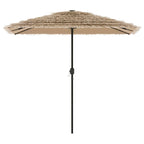 Ombrellone Giardino con Palo in Acciaio Marrone 248x248x248 cm