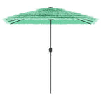 Ombrellone Giardino con Palo in Acciaio Verde 248x248x248 cm