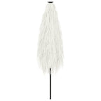 Ombrellone Giardino con Palo in Acciaio Bianco 248x248x248 cm
