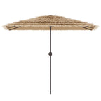 Ombrellone Giardino con Palo in Acciaio Marrone 300x200x250 cm