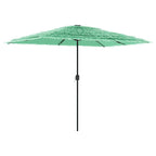 Ombrellone Giardino con Palo in Acciaio Verde 300x200x250 cm