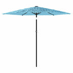Ombrellone Giardino con Palo in Acciaio Blu 268x268x226 cm