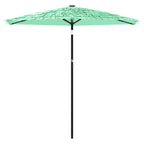 Ombrellone da Giardino con Palo in Acciaio Verde 268x268x226 cm