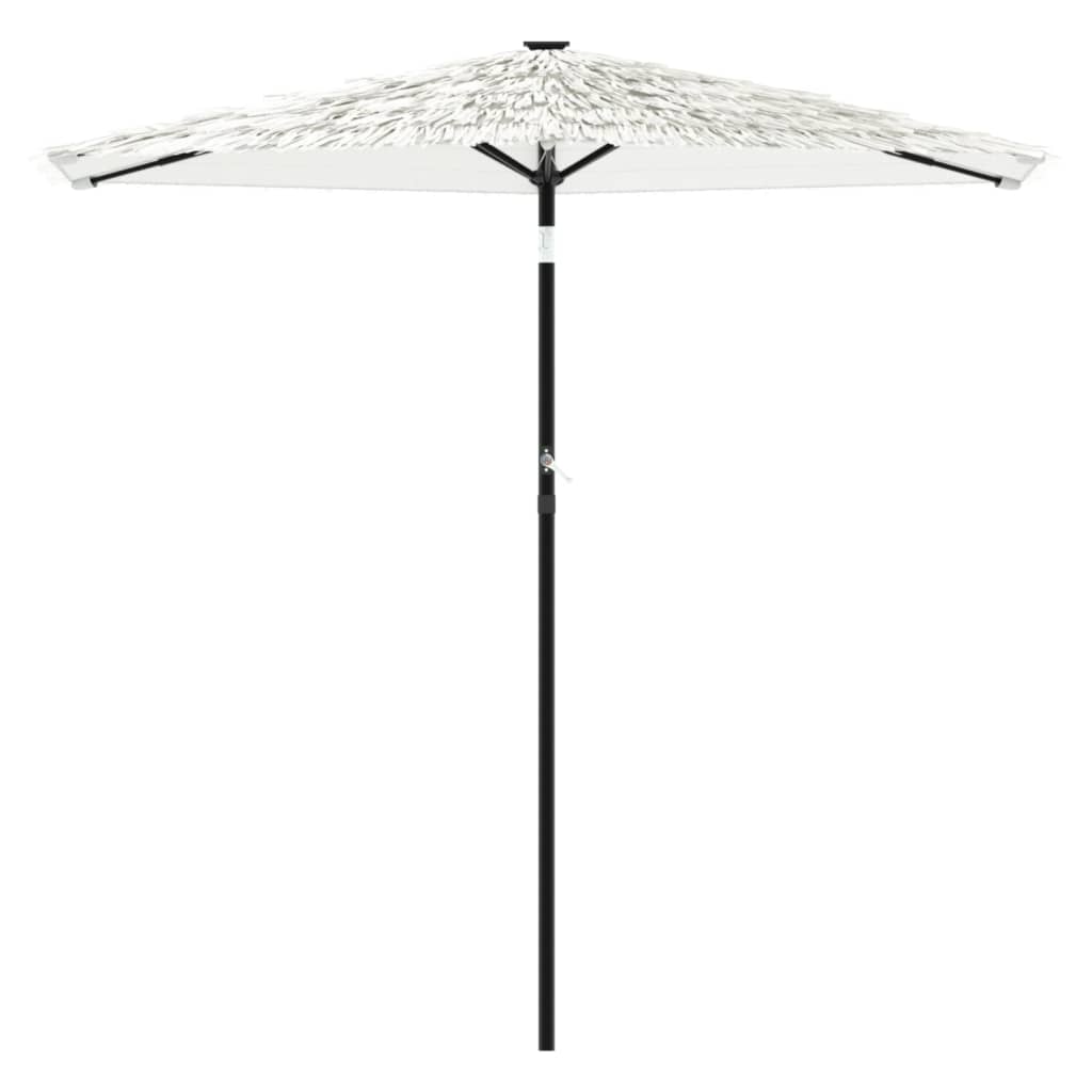 Ombrellone Giardino con Palo in Acciaio Bianco 268x268x226 cm