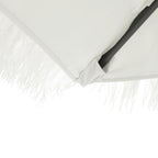 Ombrellone Giardino con Palo in Acciaio Bianco 268x268x226 cm