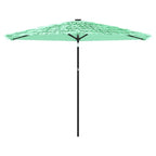 Ombrellone da Giardino con Palo in Acciaio Verde 288x288x225 cm