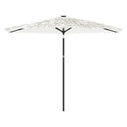 Ombrellone Giardino con Palo in Acciaio Bianco 288x288x225 cm