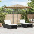 Ombrellone Giardino con Palo in Acciaio Marrone 324x324x247 cm
