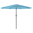 Ombrellone Giardino con Palo in Acciaio Blu 324x324x247 cm