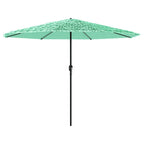 Ombrellone Giardino con Palo in Acciaio Verde 324x324x247 cm