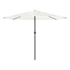 Ombrellone Giardino con Palo in Acciaio Bianco 324x324x247 cm