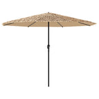Ombrellone Giardino con Palo in Acciaio Marrone 388x388x248 cm