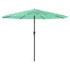 Ombrellone Giardino con Palo in Acciaio Verde 388x388x248 cm