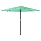 Ombrellone Giardino con Palo in Acciaio Verde 388x388x248 cm