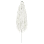 Ombrellone Giardino con Palo in Acciaio Bianco 388x388x248 cm