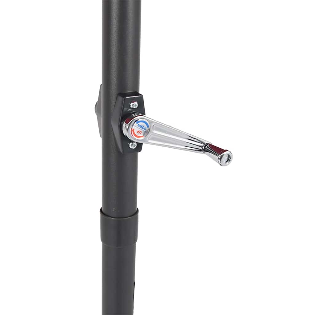 Ombrellone Giardino LED e Palo in Acciaio Marrone 288x288x225cm