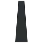Caminetto da Esterno Design Torre Deposito Tronchi Nero Acciaio
