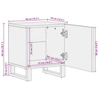 Comodini 2pz 40x34x46 cm in Legno Massello di Acacia