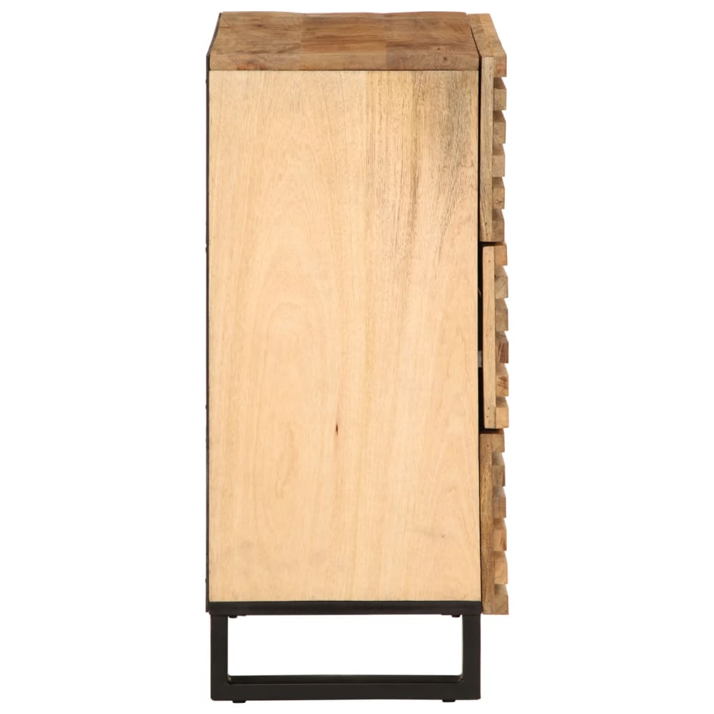 Credenza 60x34x75 cm in Legno Massello di Mango Grezzo