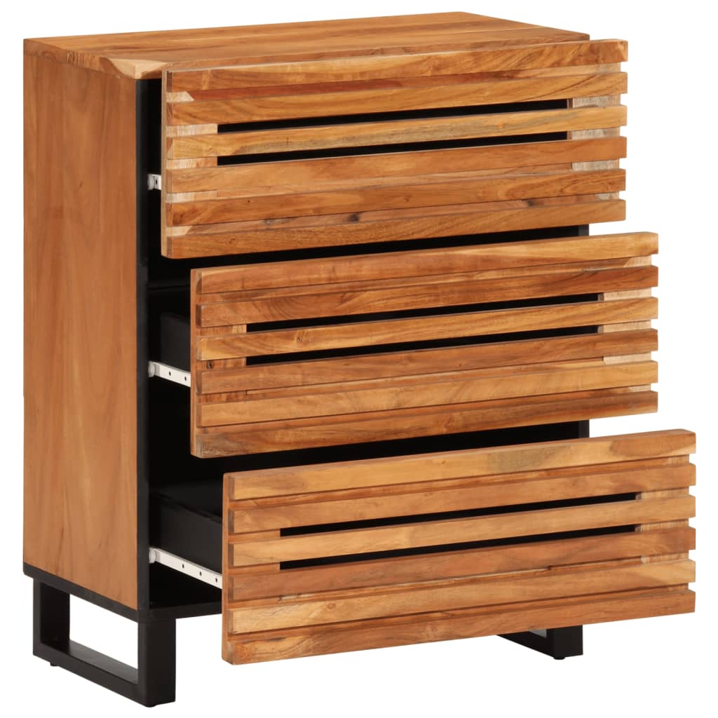 Credenza 60x34x75 cm in Legno Massello di Acacia
