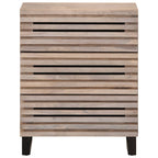 Credenza Bianca 60x34x75 cm in Legno Massello di Mango