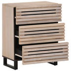 Credenza Bianca 60x34x75 cm in Legno Massello di Mango