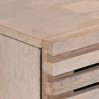 Credenza Bianca 60x34x75 cm in Legno Massello di Mango
