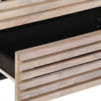 Credenza Bianca 60x34x75 cm in Legno Massello di Mango