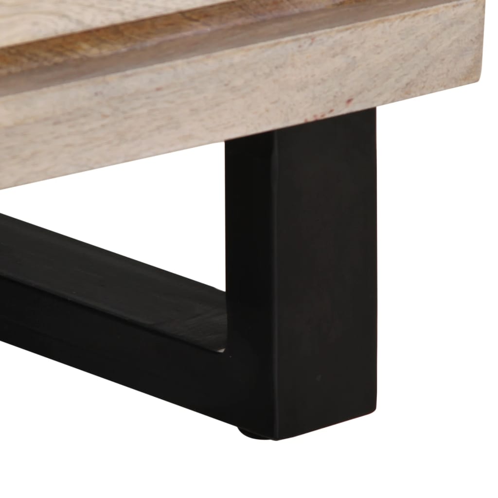 Credenza Bianca 60x34x75 cm in Legno Massello di Mango