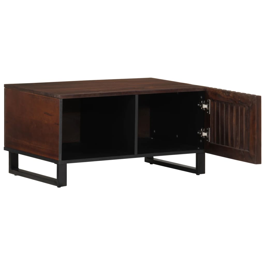 Tavolino da Salotto Marrone 80x54x40 cm Legno Massello di Mango